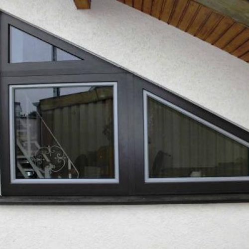 Fenster ohne Dreck, Holz-Alu Schrägfenster