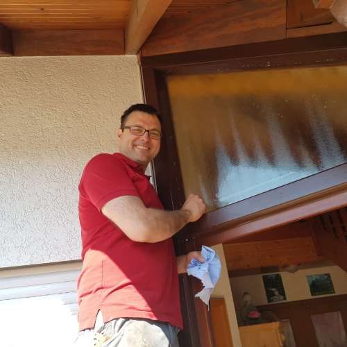 Montage der Aluminiumverblendung
