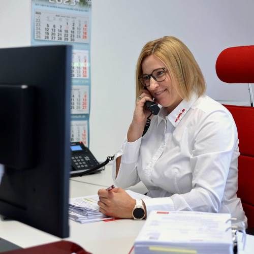 Ramona Sucietto berät zur Fensterverkleidung