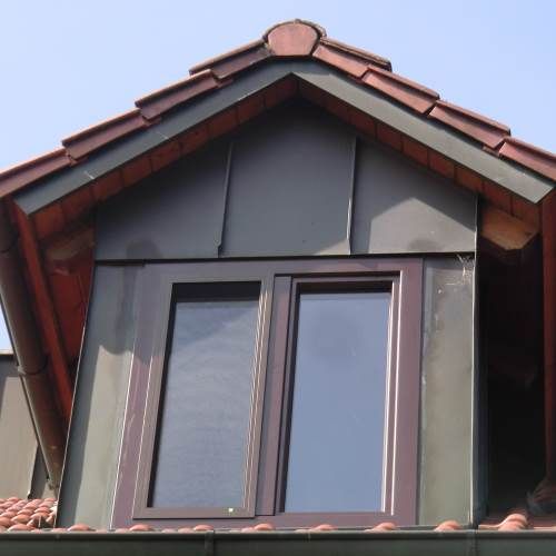 Holz Alu Fenster in Dachgaube