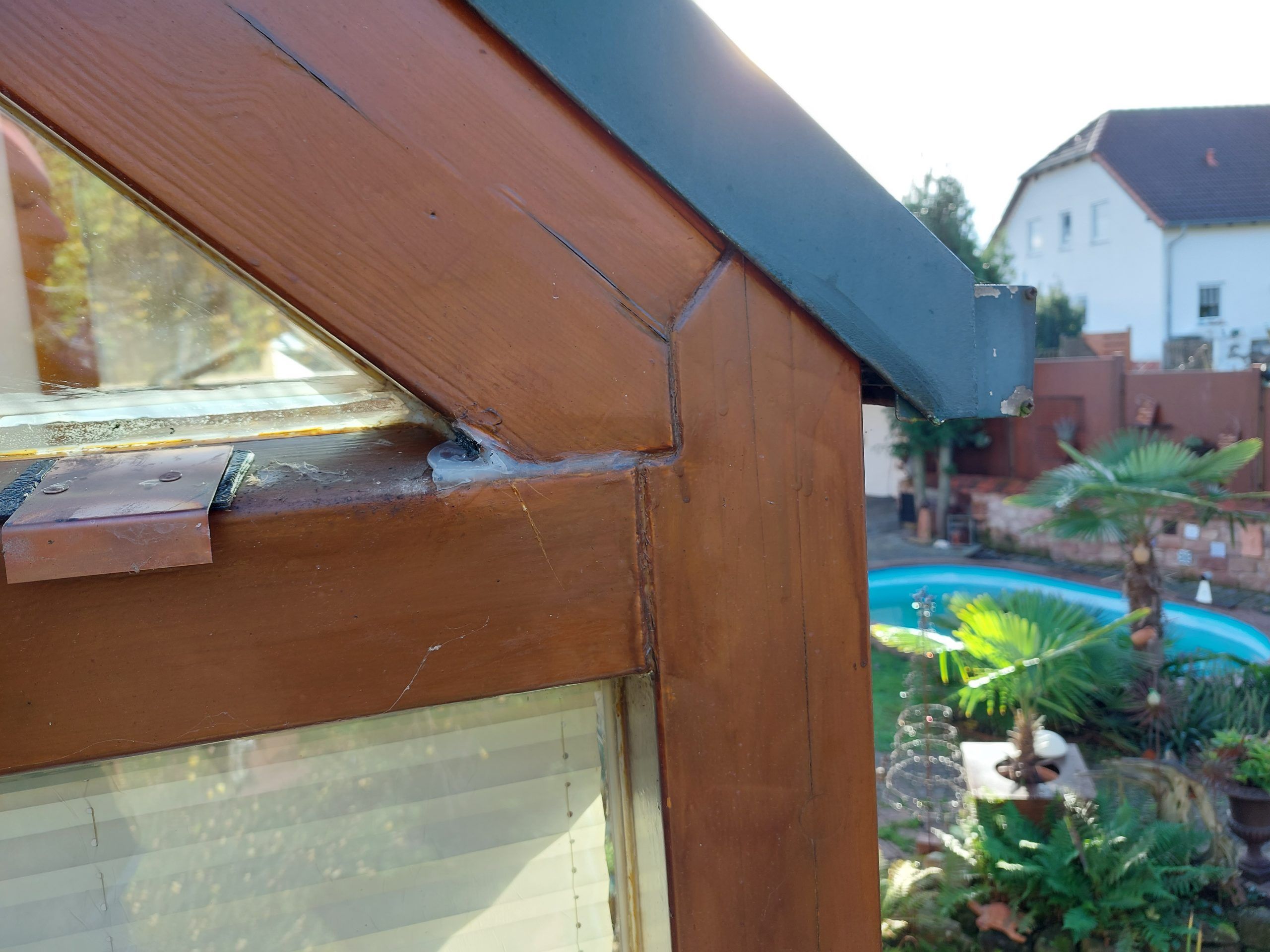 Schaden Wintergarten vor der Verblendung