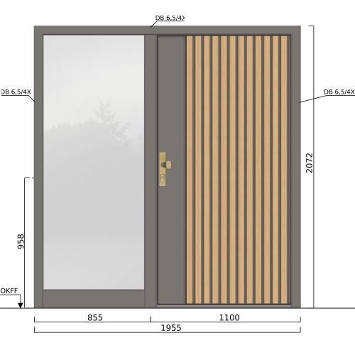 Haustüre in Holzoptik