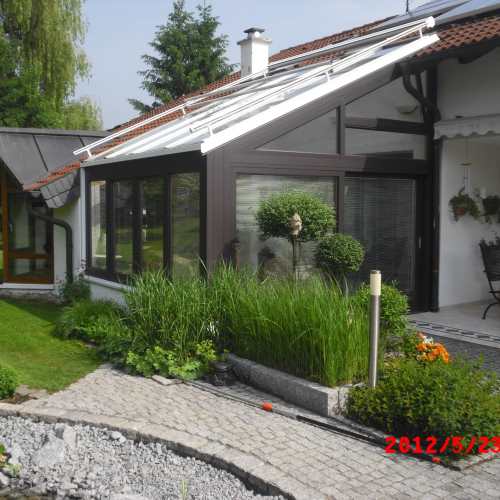 Wintergartenverkleidung grau