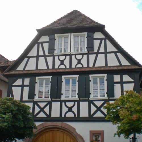 Fenster ohne Dreck, Fachwerkhaus