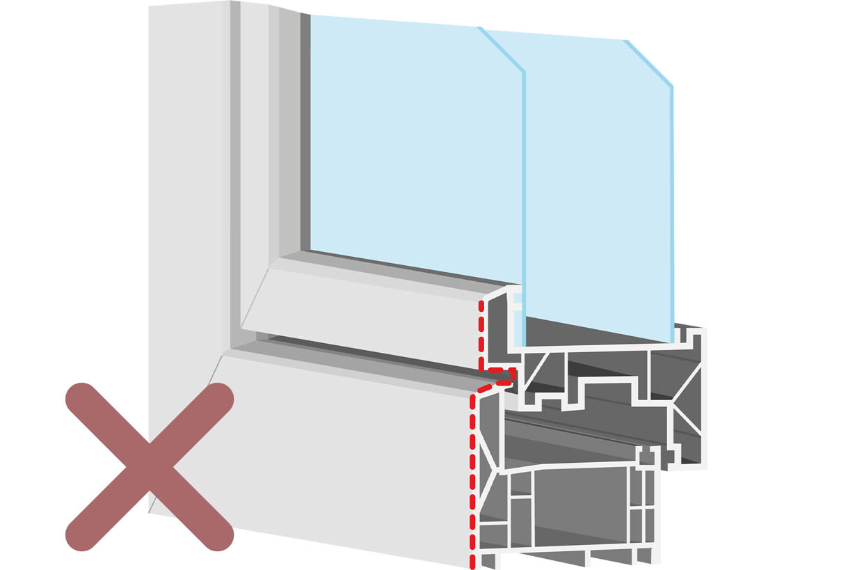 Flächenbündige Fenster