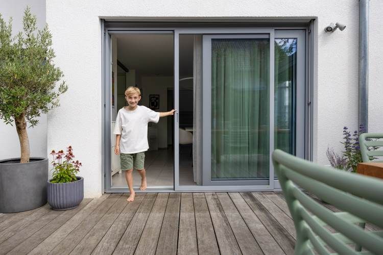 Neher Schiebet&uuml;re hellgrau