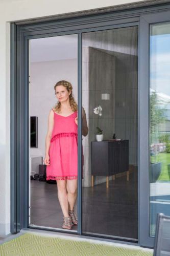 Neher Insektenschutz Plissee dunkelgrau