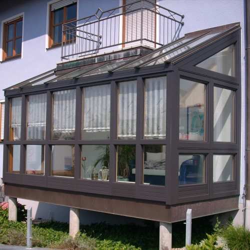 Wintergartensanierung in grau