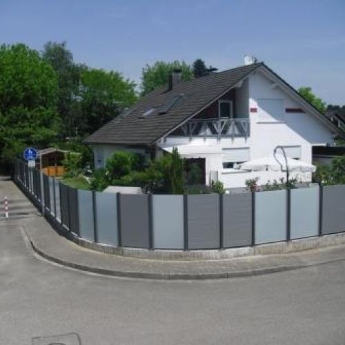 Sichtschutz Alu grau