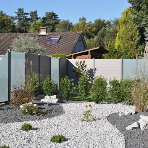 Sichtschutz Alu Glas